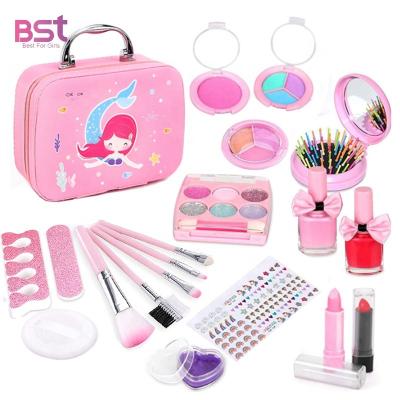 China Non-Toxic Eco-friendly Hot Sale Baby Kids Makeup Bag Sensitive Cosmetics Toy Makeup Sets For Kids for sale