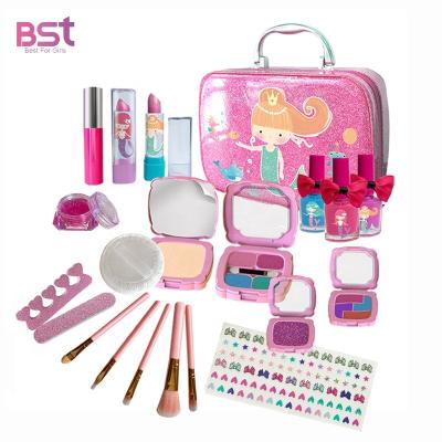 China Real Eco-friendly Non-Toxic Non-Toxic Washable Mermaid Bag Fashion Beauty Girl Kids Makeup Kit Sets Cosmetics Bag for sale