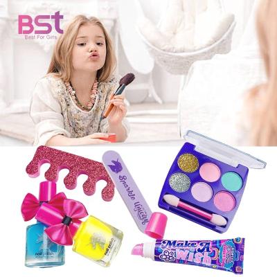 China Non-Toxic Eco-Friendly Unicorn Blister Card With DIY Beauty Makeup Kids Children Nail Polish Eyeshadow Lip Gloss Makeup Kit Sets Cosmetics for sale