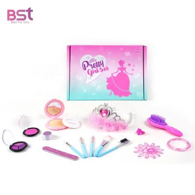 China Girls Non-Real Beauty Fashion Toys Eco-friendly Non-Toxic Baby Make Up Kit Kids Play Pretend Jewelry and Makeup Accessories for sale