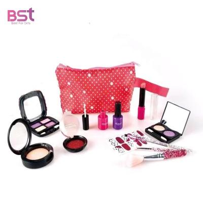 China Eco-Friendly Non-Toxic Small Girls Pretend Play Toys Simulated Makeup Cosmetic Set Beauty Fashion Toys For Kids for sale