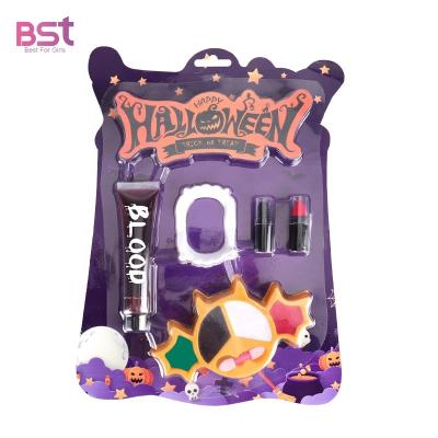 China Kids Makeup Toy Cosmetics Set Halloween Makeup Eco-friendly Non-Toxic Washable Palette For Party Play Gift for sale