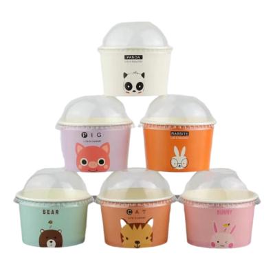 China Custom Disposable Disposable Paper Bowl Ice Cream Cups for sale