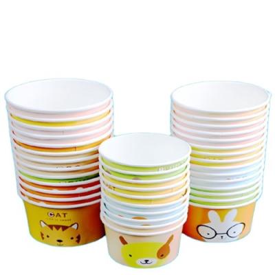 China 2021 New Designed Single Wall Disposable Ice Cream Paper Cups Custom Food Paper Cups for sale