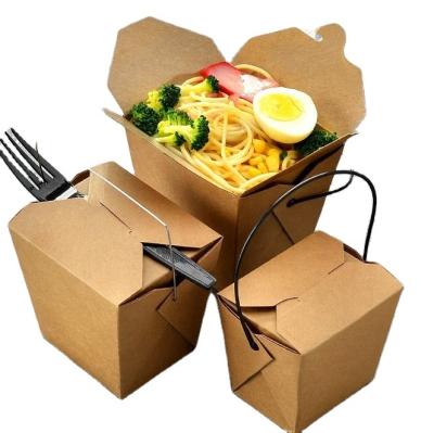 China Disposable Eco-Friendly Biodegradable Food Takeaway Container Disposable Food Packaging Paper Box Packaging for sale