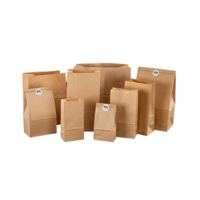 China Biodegradable Wholesale Food Grade Kraft Paper Food Delivery Packaging Bag for sale