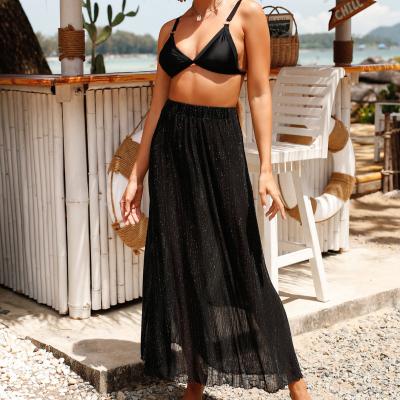 China Plus Size Plus Size Maxi Beach Mesh Skirt Semi Sheer for sale