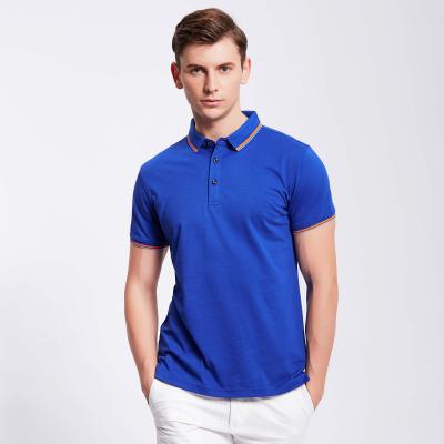 China Custom Men's Business Plain Print Logo Golf Polo T-Shirts Fit Short Sleeve Collar Golf Embroidery Anti-Shrink Wholesale Anti-Shrink Cotton for sale