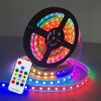 China Ws2812b 60led 30led 144led Strip 30 Ws281 Digital Programmable Led Strip 5v RGB Smd 5050 Wifi Controller 12v Waterproof RGB Pixel for sale