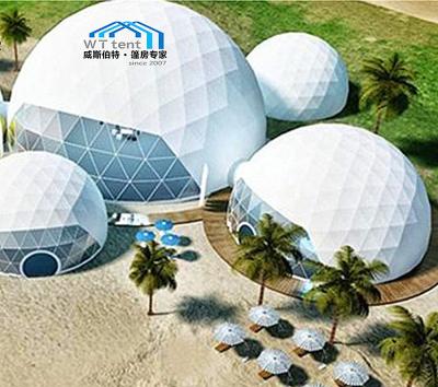 China Luxury hotel 3m, 4m, 5m, 6m, 8m, 10m, 20m.etc geodesic dome tent UV-resistance PVC waterproof flame retardant dome tent fabric PVC. for sale