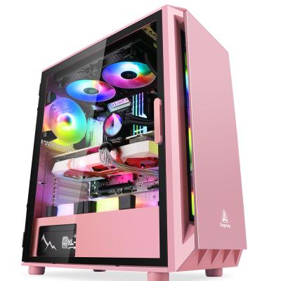 China With Segotep High Fast Charging Mid Side Panel Window Redemption Tower Case Rose Glass / Silent Gaming PC White for sale