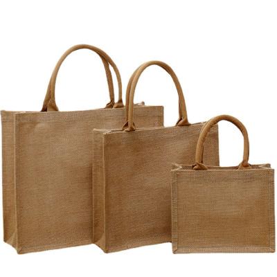 China Wholesale Eco-Friendly Customer Eco-Friendly Jute Tote Sack Bag, DIY Empty Jute Shopping Bag For Groceries for sale