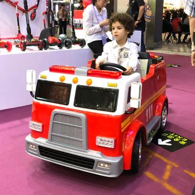 China With MP3 plug & Adjustable Fire Fighting Kids Volume Truck Electric Ride On Kids Toys Truck Battery Car Children Electric Car Ride 24v for sale