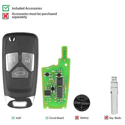 China XNAU01EN XHORSE XNAU01EN For Audi Style Wireless VVDI Flip Remote Key Universal Work With For VVDI Key Tool English Version for sale