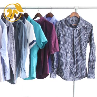 China Multi-colored Tropical Mix Used Mixed Clothes Mens Tops Short+long Sleeve for sale