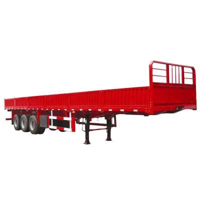 China High quality 2/3 axles truck trailer 40 ton semi trailer 13m side wall cargo semi trailer for sale for sale