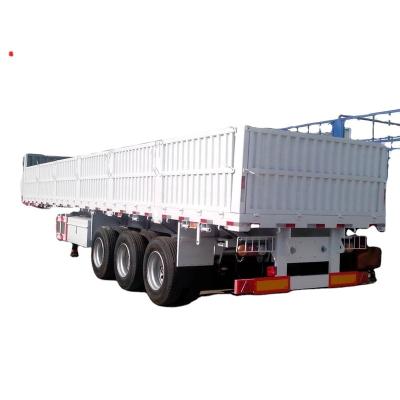 China Low Price Truck Trailer 45 Ft Cargo Semi Truck Trailer 3 Axle Side Wall Trailer For Sale for sale