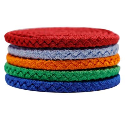 China New High Quality Knitting Flat Knitting Laces Polyester Fashion Braid Laces For Shoes Draw Rope for sale