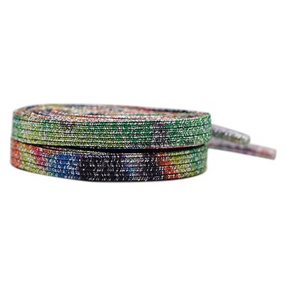 China Weiou flat laces new arrive colorful elastic flat laces made of metal wire for sale