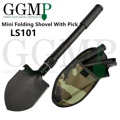 China Multi function outdoor camping shovel with shovel and mini compass for sale