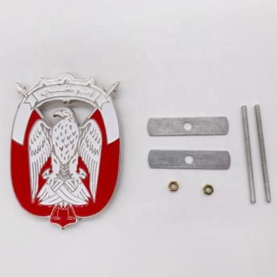 China Wholesale UAE Factory Price Car Badge New Design Metal Car Emblem Abu Dhabi Hawk Badge for sale