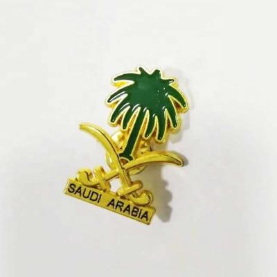 China 2020 China SAUDI ARABIA High Quality Lapel Pin Badge Custom Logo Magnetic Enamel Lapel Pin Badge for sale