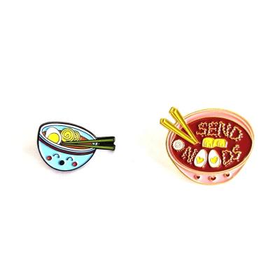 China Custom Logo Personalized Food Lapel Pins Europe Badge Die Casting Gold Zinc Alloy Metal Wholesale High Quality for sale