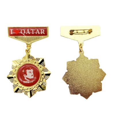 China Custom Unique Shiny Epoxy Gold Metal Medallion from Europe Qatar for sale