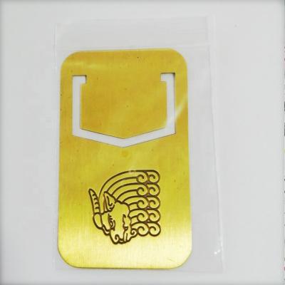 China High Quality Cheap Custom Metal Gift Europe New Design Metal Brass Cut Bookmark for sale