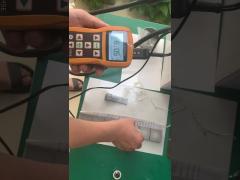 Tmteck DA501EN ultrasonic thickness probe testing on GE DM5E