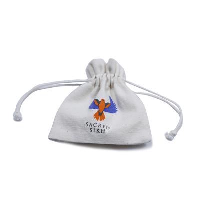 China Recyclable Organic Luxury Cotton Pouch With Custom Printing Logo for sale