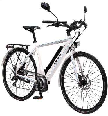 China Aluminum Alloy 28 Inch 48v 500w Mid Motor Electric City Bike Trekking E-Bike for sale