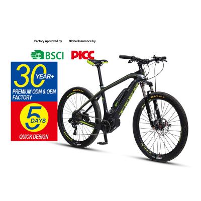 China Mid-to-High End Carbon Fiber 27.5 Motor 250W Electric Mountain Bike for sale