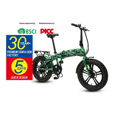 China Fat tire aluminum alloy TXED motor fold ebike 20inch electric bike for sale