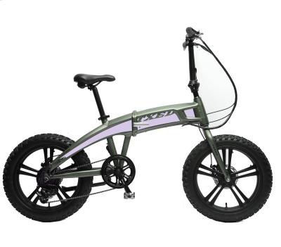 China Folding Aluminum Alloy Battery Fat Tire Pocket Electric Bike 500w Folding Ebike 20 inch for sale