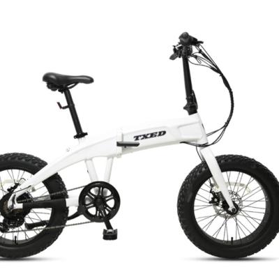 China Aluminum alloy 20 inch newly design 48V 500W fat tire mountain folding electric bicycles for sale