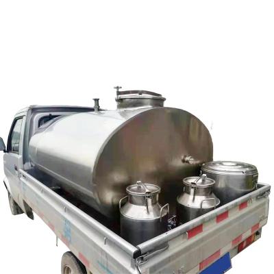 China Liquid food Commercial stainless steel horizontal water tank insulation for storage and transport milk for sale