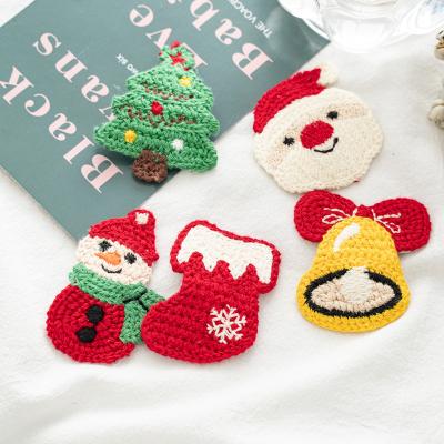 China New Children's Christmas Party Santa Claus Soft BB Hair Clip Cute Hair Clip Cartoon Side Clip Wool Hair Clip for sale