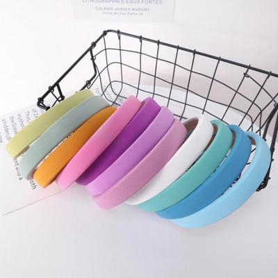 China Latest Fashion Face Wash Sponge Headbands Candy Color Hair Accessories Headbands Korean Hot Selling Designs for sale