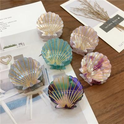 China Acetate Girl Fashion Shell Custom Hair Clip Accessories Custom Korean Popular Hair Clip for sale