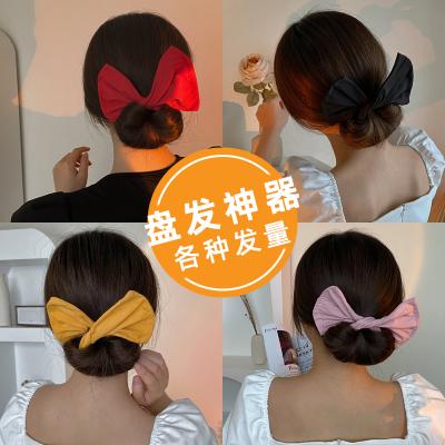 China Popular New Twist Twist Hair Iron Bow Simple Ball Print Temperament Rotating Headband Hair Accessories Lazy Head Hair Artifact for sale