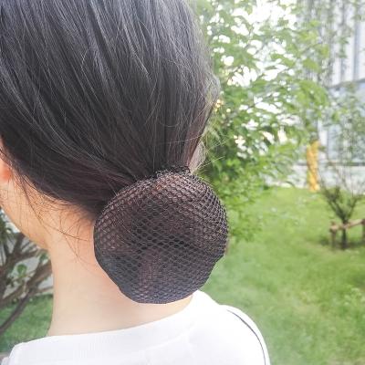 China New popular women's ballet lace hair net headgear hidden cover black skating roll sports hair net for sale