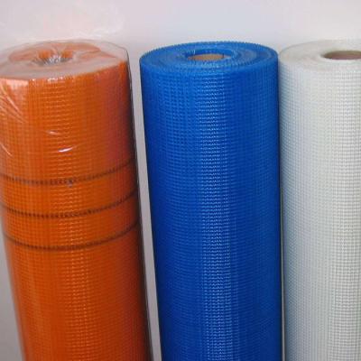 China Tensile Strength 800N Fiberglass Mesh Roll White/Blue/Orange for Wall for sale