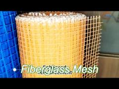 strength c glass fiberglass mesh white / blue square hole mesh rolls for wall