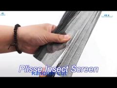 2.2m * 25m pleated mesh folding window screen for sliding window in grey