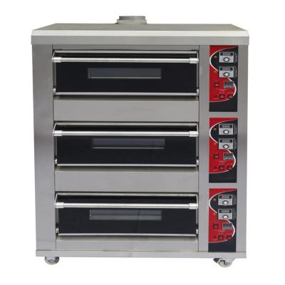 China Factory Direct Sales 3 Tray Gas Oven Industry Safety Stainless Steel Commercial Supply Commercial Gas Oven for sale