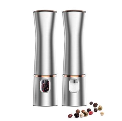 China Sustainable Premium Small Size Electric Salt and Pepper Mill Grinder Set of 2 for sale