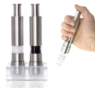 China Viable Wholesale Manual Stainless Steel Salt and Pepper Grinder Set of 2 for sale