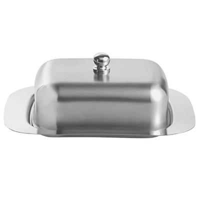 China Disposable Food Grade Stainless Steel Butter Container With Lid Butter Dish for sale