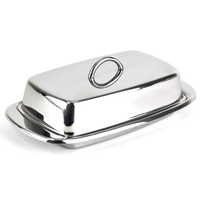 China Disposable Premium Quality Stainless Steel Butter Box With Lid Butter Dish For Kitchen for sale